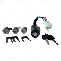 Замок зажигания на скутер Honda Tact 16/24, Lead 20/90 4 контакта, комплект