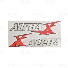Наклейки Alpha светоотражающие, комплект 2 шт