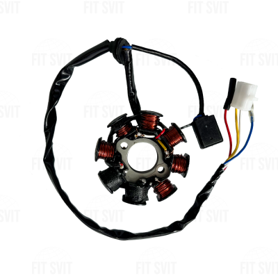 Генератор на китайський скутер GY6 50-80 сс Yaben 6+2 котушок