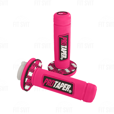 Грипси PROTAPER - ручки керма на скутер, мопед, мотоцикл із вставкою рожевого кольору, 2 шт.