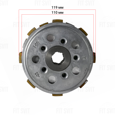 Зчеплення CG/CB 125/150/200 cc 5 болтів 6 дисків у зборі без корзини
