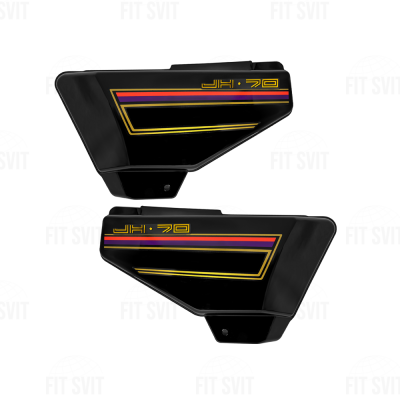 Пластик Альфа боковые части под сиденьем черного цвета, глянец