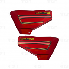 Пластик Альфа боковые части под сиденьем красного цвета, глянец