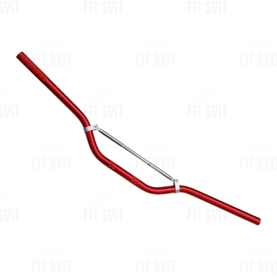 Руль на мотоцикл, мопед, скутер универсальный с перемычкой, d 22 мм красный