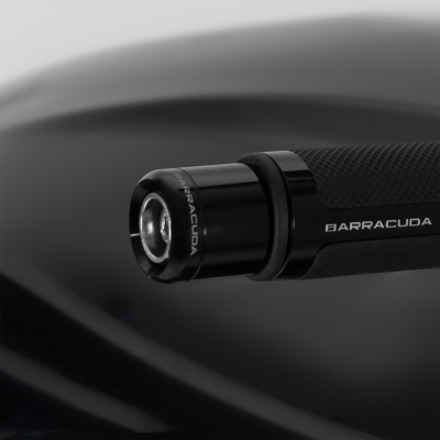 Ручки руля грипсы Barracuda на скутер, мопед, мотоцикл с вставкой синего цвета, 2 шт
