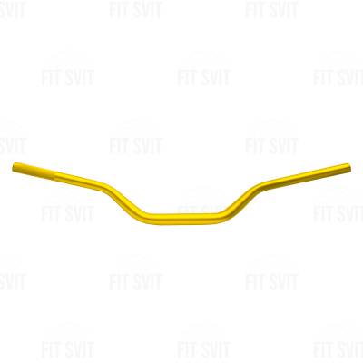 Руль на мотоцикл универсальный стайлинговый, d 28 мм желтый