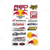 Наклейки мультибренд 18x27 cм, комплект 15 шт