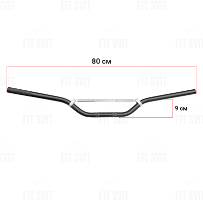 Руль для мотоцикла, мопеда, скутера универсальный с перемычкой, d 22 мм черный