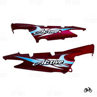 Пластик Viper Active боковые части под сиденьем красного цвета глянец