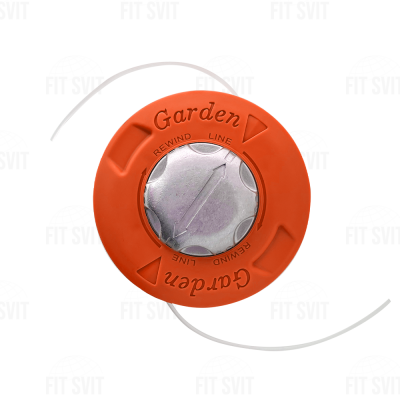 Шпуля для мотокосы металлический носик Garden оранжевая