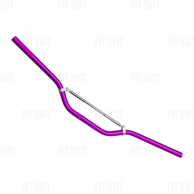 Руль для мотоцикла, мопеда, скутера фиолетовый универсальный с перемычкой, d 22 мм