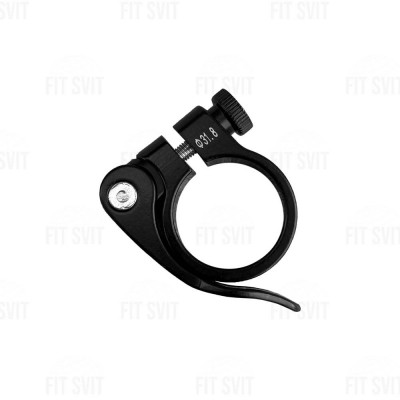 Підсідельний затискач (хомут) з ексцентриком 31.8 мм, алюміній, чорного кольору