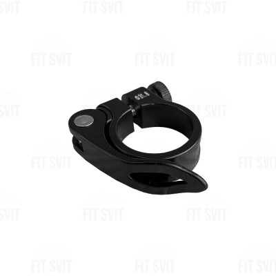 Підсідельний затискач (хомут) з ексцентриком 31.8 мм, алюміній, чорного кольору