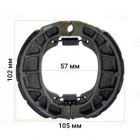 Колодки гальмівні Honda Dio 61/62/67/68 задні. MotoTech Тайвань