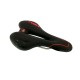 Сідло велосипедне LIETU м'яке з отвором чорно-червоного кольору