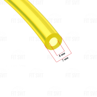 Паливний шланг силікон кольоровий 4×7 мм, 1 м