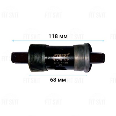 Каретка велосипедная 118 / 68 мм. Neco, Тайвань