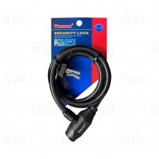 Замок на велосипед на ключах 90 см тросовый Tonyon