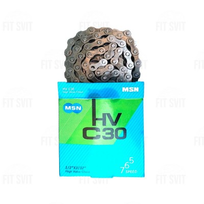 Велосипедная цепь 5/6/7 скоростей без замка, 116 звеньев