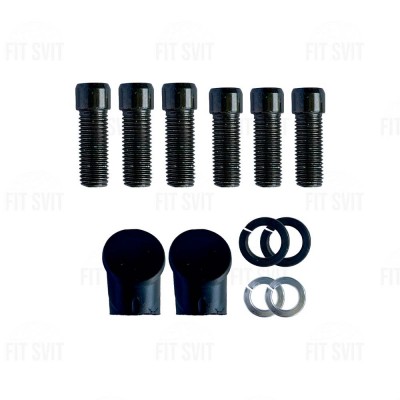 Дзеркала на мотоцикл з різьбленням M8/M10 п'ятикутні, чорного кольору