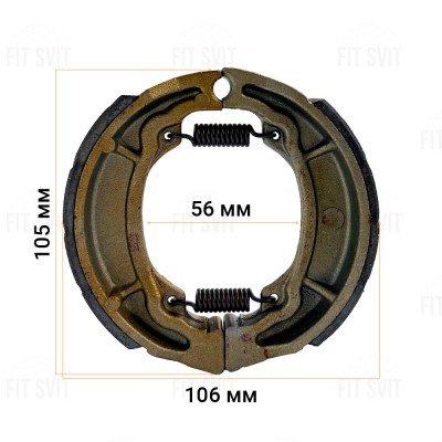 Гальмівні колодки Сузукі Летс - Suzuki Let`s, Address 100,  барабан MSU