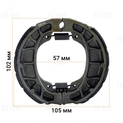 Колодки тормозные Honda Lead 20,48,90 барабан, MSU Тайвань