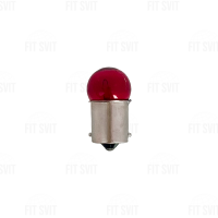Лампа поворотів 12V10W (цокольна, червоне світло)