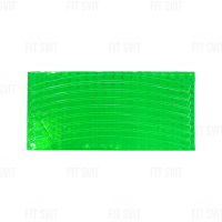 Світловідбивні наклейки для колеса зеленого кольору, 8 шт