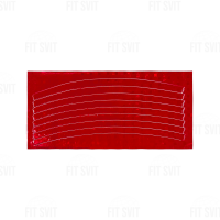 Світловідбивні наклейки для колеса червоного кольору, 8 шт