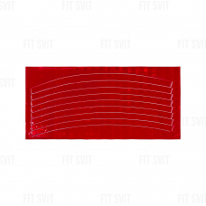 Світловідбивні наклейки для колеса червоного кольору, 8 шт