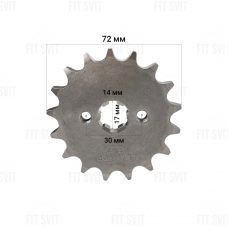 Зірка передня 428H 17Т на мопед Дельта, Альфа, Актив "TMMP","Viper"