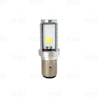 Лампа фары светодиодная 2 уса BA20D 12V (LED, белый свет)