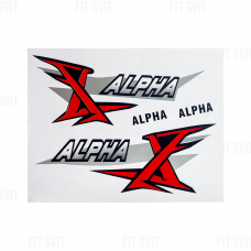 Наклейки Alpha 36x27 cм, комплект 4 шт