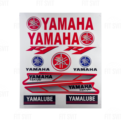 Наклейки Yamaha 24x30 cм, комплект 11 шт