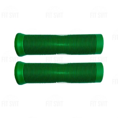 Мягкие грипсы 120 мм - ручки на руль самоката, велосипеда зеленого цвета